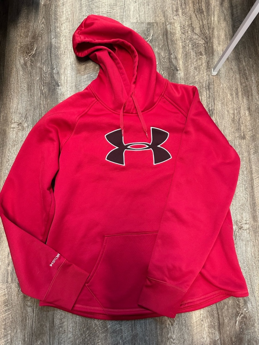Under Armour Dark Fushia Pullover Hoodie with Black Logo